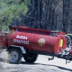 Bursa Büyükşehir'in tankerleri orman yangınlarına müdahalede kilit rol oynuyor