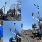 Enerji hatları yangının ardından yeniden onarılıyor
